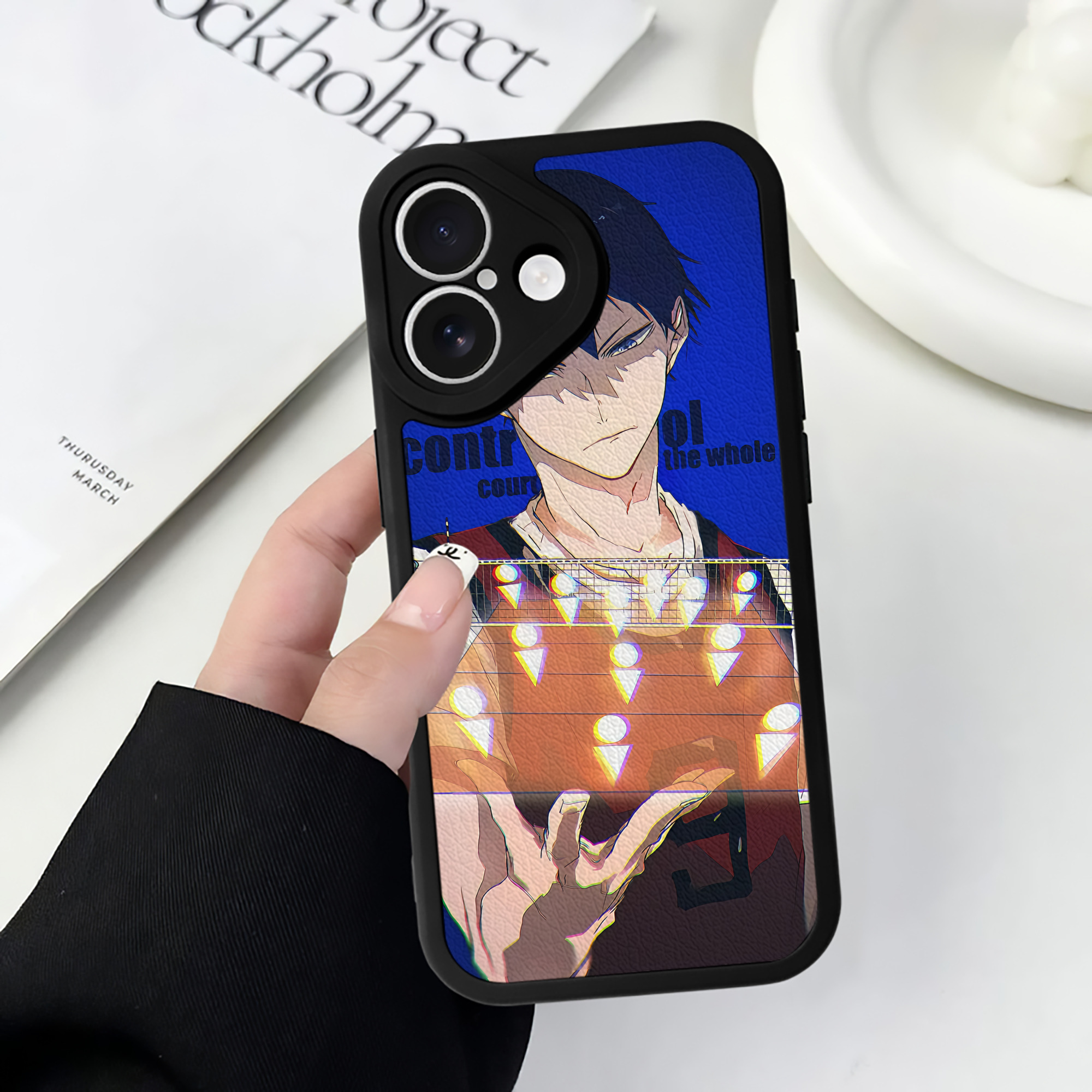 （画像用） ハイキュー!! Haikyu!! 【iPhone 16シリーズ対応】シリコンスマホケース（レザー調） 材質：シリコン